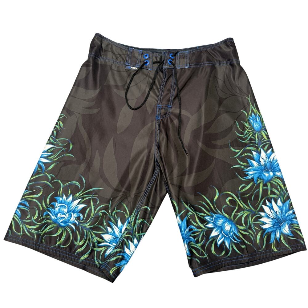 Vintage Y2K Rusty Board Shorts Men's 32 Floral Hawaii Aloha Surf Skate Beach